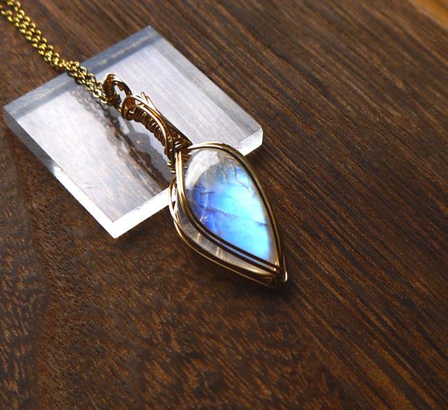 宝石質 レインボームーンストーン ペンダント | 4枚目