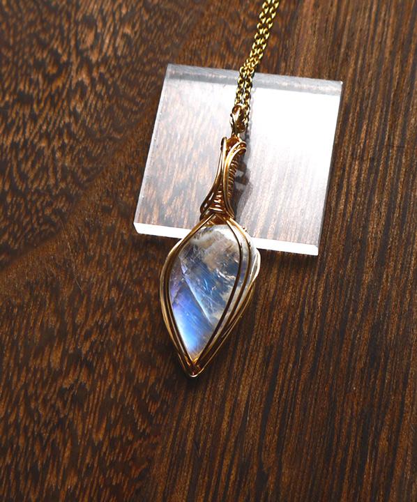 宝石質 レインボームーンストーン ペンダント | 7枚目